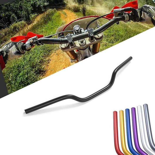 MOTOFF 7/8" 22mm 핸들바 KLX110 위한 바이크 SSR125 더트 그롬 범용 등을 (블랙) 피트 RFZ 핸들바.ATV 모터사이클 CRF70 바이크 TAO 닌자650, Handlebar, Red