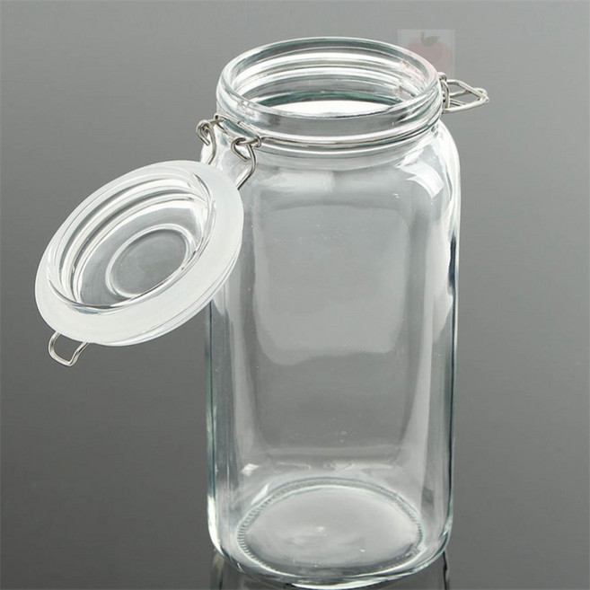 무아점빵 원형 유리 밀폐 용기 2L 유리병용기