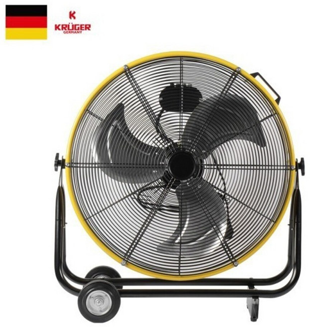 크루거 24인치 박스팬 공업용 선풍기 업소용 대형 이동바퀴 KRF-2453DSY, 초대형산업용선풍기