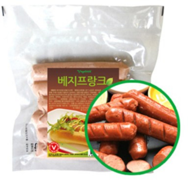 [냉동] 베지프랑크 1kg 대용량 비건푸드 대포장 냉동채식식품 콩고기 채식푸드 안주 베지프랑크냉동 베지프랑크소세지 국산콩고기 콩고기콩단백 프랑크소세지 다이어트콩고기 유기농콩고기, 1개