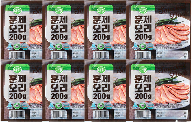 다향오리 훈제오리 200g 8팩 소스증정, 8개