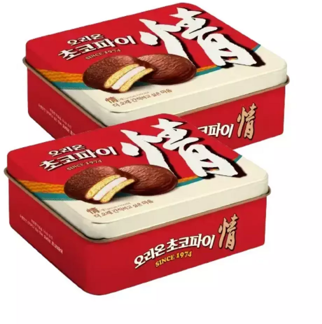오리온 초코파이 틴케이스 12입, 468g, 2개