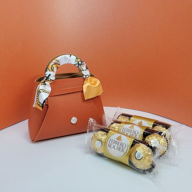 초코셀디 화이트데이 페레로로쉐 x 오렌지 스위트백 초콜릿 선물가방 + 쇼핑백, 114g, 1세트