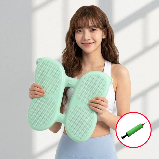 다옴브 무소음 에어탄성 스텝퍼 실내 유산소 전신 운동기구, 라이트 그린