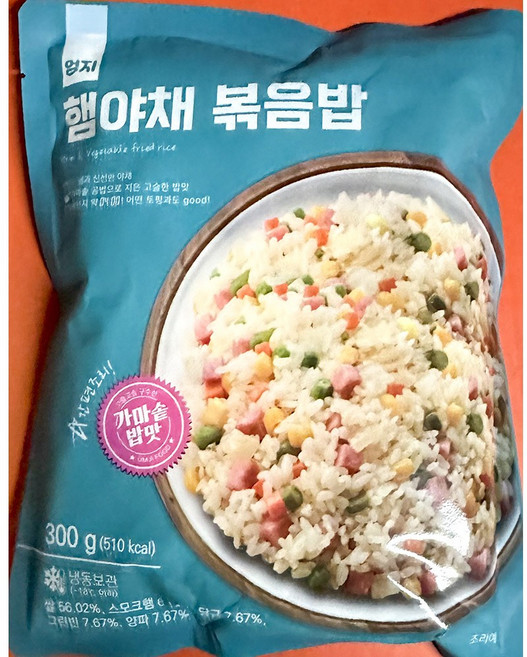 엄지 볶음밥 햄야채 300g X5 냉동볶음밥 간편식, 5개