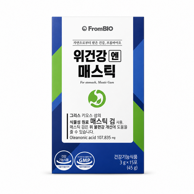 위건강엔 매스틱 3g 15포 3개월분 위에좋은 영양제 건강기능식품, 45g, 6개