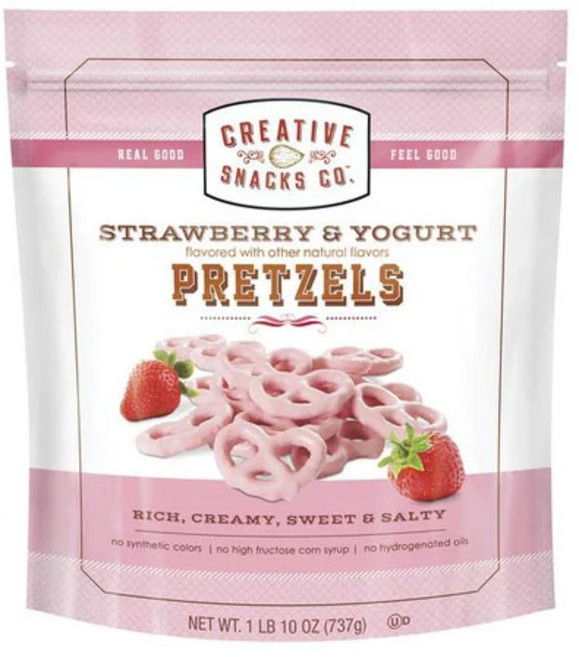 크리에이티브 스낵 딸기 요거트 프레즐 736g, 1개