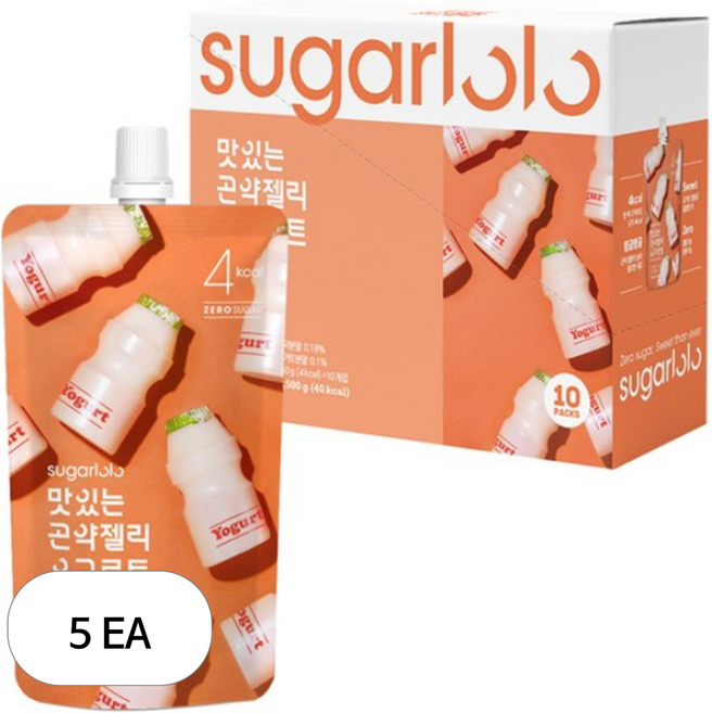 슈가로로 맛있는 요구르트 곤약젤리, 1.5kg, 5개