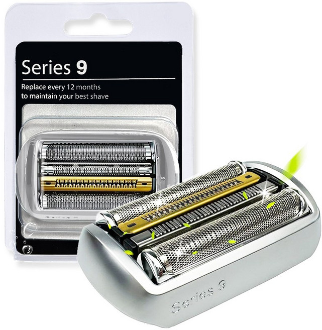 브라운 면도기 9 면도날 92M 면도기날 시리즈9 92M 92B 92S 호환용 + 청소브러쉬, 실버, 1개