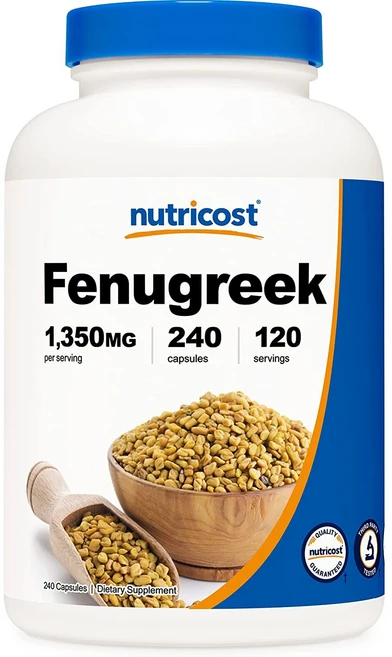 뉴트리코스트 페뉴그릭 1350mg 캡슐 글루텐 프리, 240정, 1개 - 쿠팡