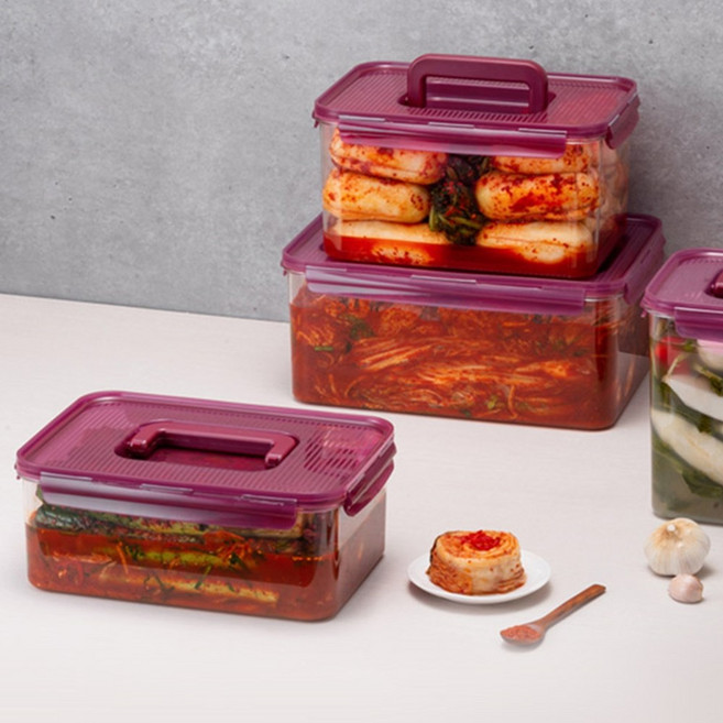 김치통 장아찌 트라이탄 투명 냉장고 밀폐용기 대용량 플라스틱, 1개