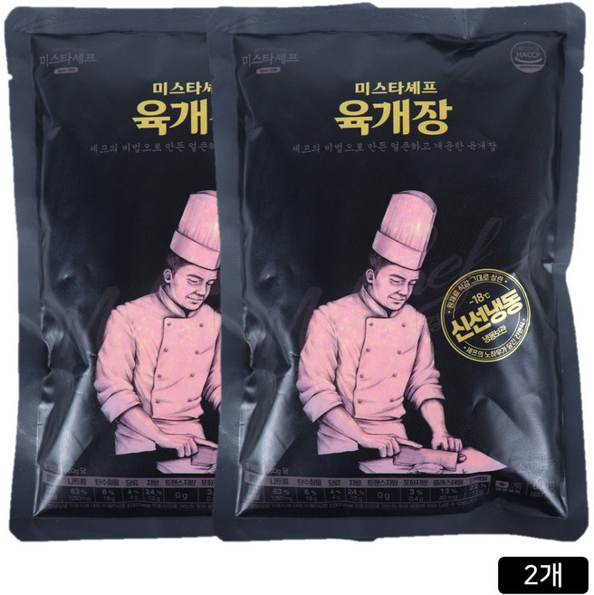 {홈쇼핑} 미스타셰프 얼큰 육개장, 2개, 600g