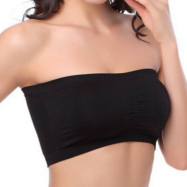 빅사이즈 튜브탑 브라탑 오프숄더 노와이어 크롭 브라 심리스 S~6XL 까미샵