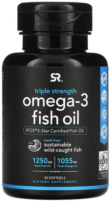 스포츠리서치 오메가3 알티지 피쉬오일 트리플스트렝스 1250mg 캡슐 1 3 6 달, 30정, 6개 - 쿠팡