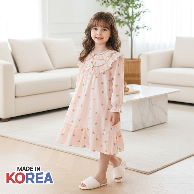 여아 원피스 잠옷 공주 유아 주니어 파자마