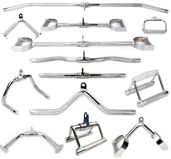 헬스피그 케이블그립 렛풀 랫풀 로프바 푸쉬다운바 손잡이 삼두운동 트랩바 시티드로우, 04_로프바120cm, 1개