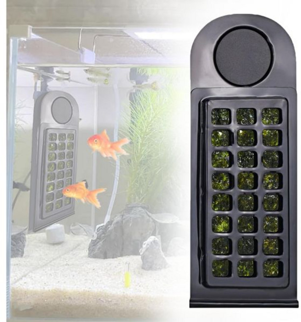 자석 수족관 해초 클립 및 먹이통 떠다니는 김 홀더 탕 해양 민물 물고기용 (1개), 자석 수족관 해초 클립 및 먹이통 떠다니는 김 홀더,