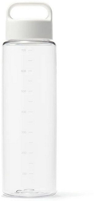 무인양품 무지(MUJI) + 휴대가 간편한 눈금 보틀 약 700mL (화이트), 1개, 화이트