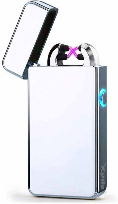 40000KM 고급 LED 플라즈마 전기 라이터 기프트 박스 세트 배터리 표시 USB 충전식 라이타 남성 이색 특이한 선물