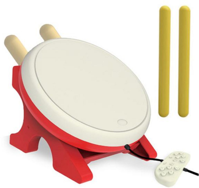 AU32-Taiko 드럼 스위치 게임 콘솔 드럼 컨트롤러 스틱 Taiko No Tatsujin with Drum Sticks, 에 적용, 01 Taiko Drum, 1개