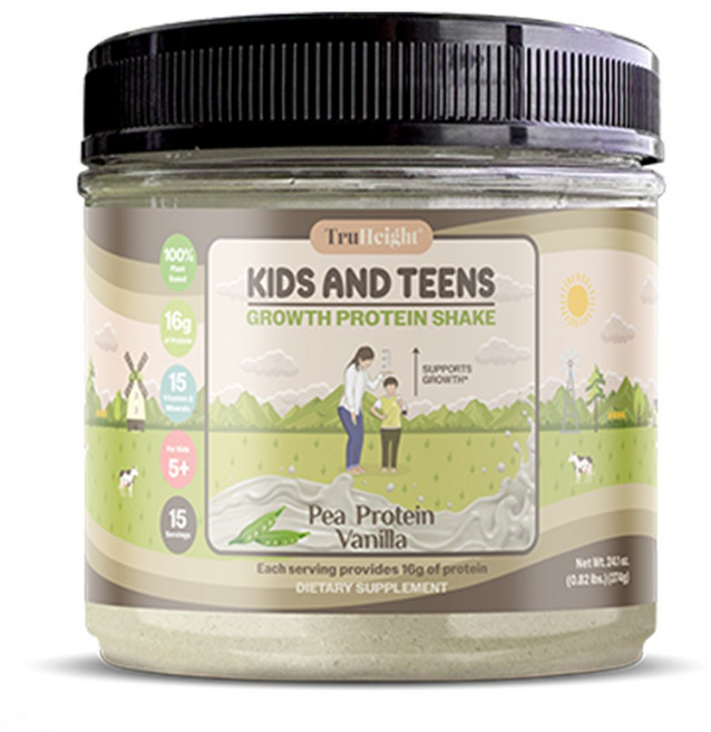 [본사] 트루하이트 그로스 식물성 프로틴 어린이 청소년 단백질 쉐이크 바닐라, 1개, 374g