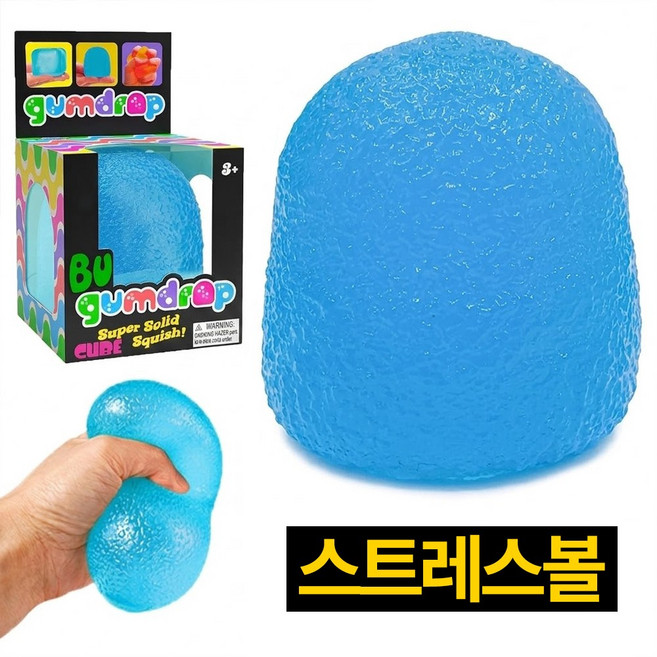 제롯 스트레스볼 스퀴시 장난감 말랑이, 블루, 1개