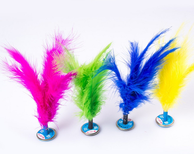 毽子 運動用品 戶外休閒玩具 運動玩具 體育用品, 1個, 七彩羽毛毽子(顏色隨機), 顏色隨機, 1個裝