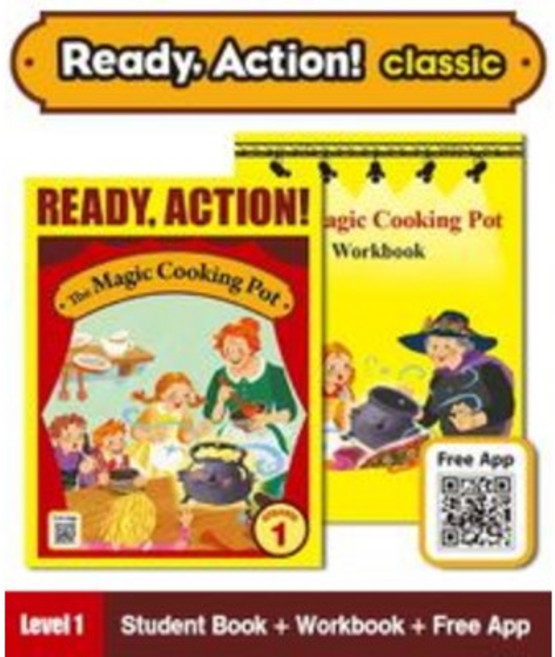 Ready Action Classic 1: The Magic Cooking Pot SB+WB (with App QR), A List, Ready Action Classic 1: The .., Katie Sciurba(저)