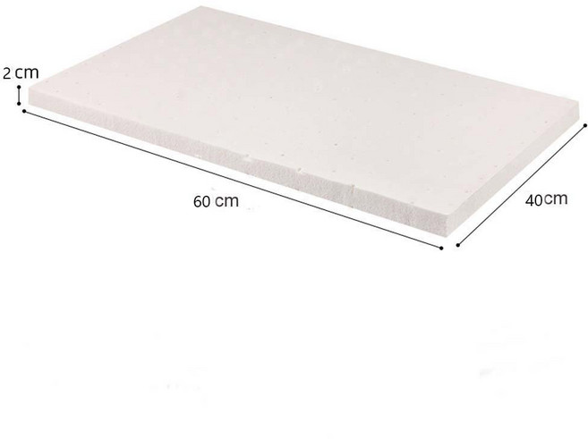 조절 가능한 높이 메모리 폼 베개 라텍스 스펀지 패드 인용 50x30 60x40 24cm 컴포터 60x40x2cm 메모리폼 (커버 포함)