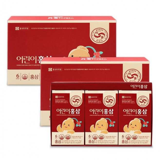종근당건강 어린이 홍삼 20ml x 30포 2박스, 1정, 1개