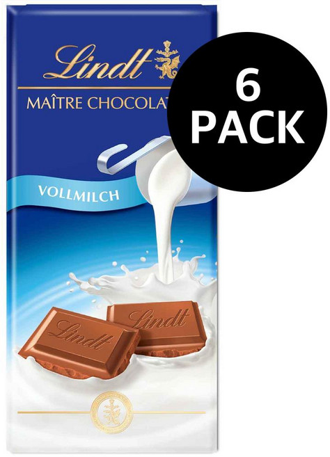 린트 미륵 쇼콜라티에 볼밀치 Lindt Maitre Chocolatier Vollmilch, 6개, 100g