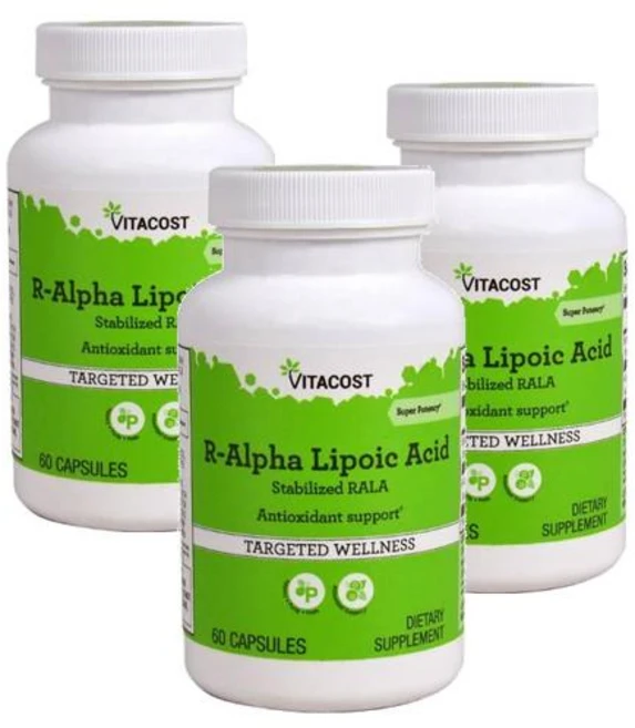 비타코스트 R-알파리포산 210mg 캡슐 Vitacost R-Alpha Lipoic Acid Stabilized RALA, 3개, 60정 - 쿠팡