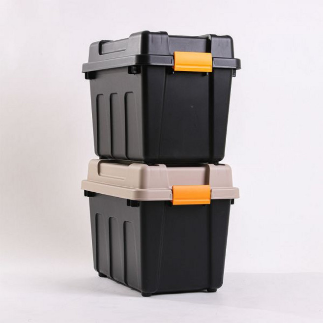 아이리스 코리아 대형 캠핑 카고 수납 정리 덕 박스 65L, 블랙덕, 43L