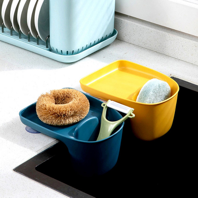 유니즈 싱크대 물빠짐 조리도구 수세미 걸이 받침 거치대 홀더 흡착식, 인디핑크+유니즈 텀블러 수세미, 1개