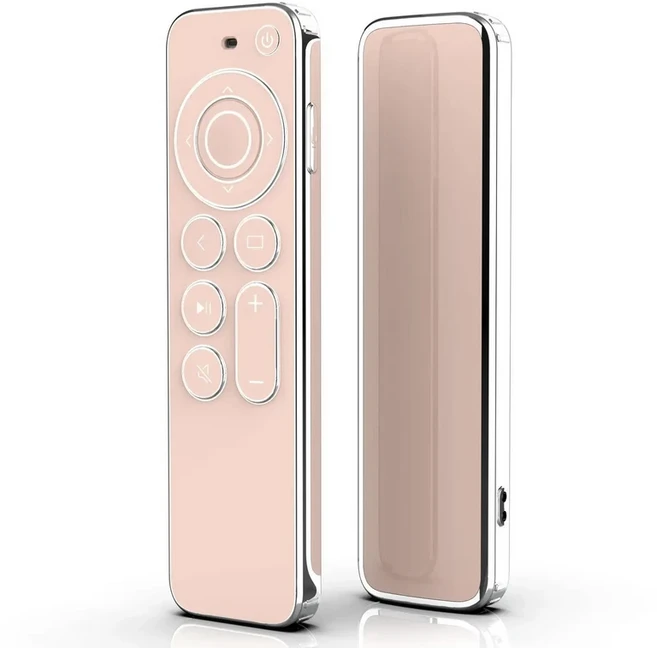 소프트 TPU 케이스 Apple TV 4k 2021 안티 스크래치 드롭 siri 원격 2차 보호 tv 실버 엣지 커버로 투명, 01 빠른, 02 Pink