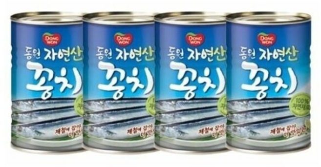 동원 자연산 꽁치, 4개, 300g