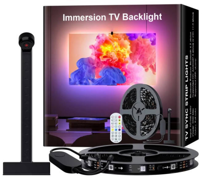 Ambilight Tv 백라이트 동기화 화면 3.8M 5M Usb Rgbic 스마트 Led 카메라 조명 App 제어 게임, 5M 196 85inch