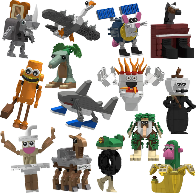 이탈리안 브레인롯 블록 주요캐릭터 14종세트, 1개