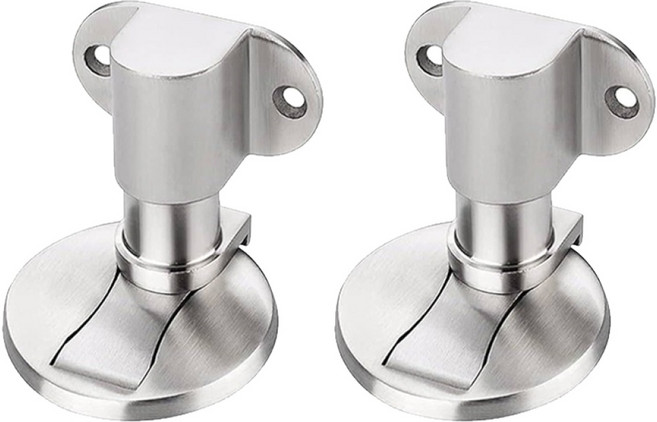 구스터프 무타공 방문 자석 스토퍼 도어스토퍼, 실버, 2개