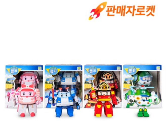 로보카폴리 변신로봇 디럭스 4종세트 (폴리 로이 엠버 헬리), 디럭스 세트, 단품, 1개