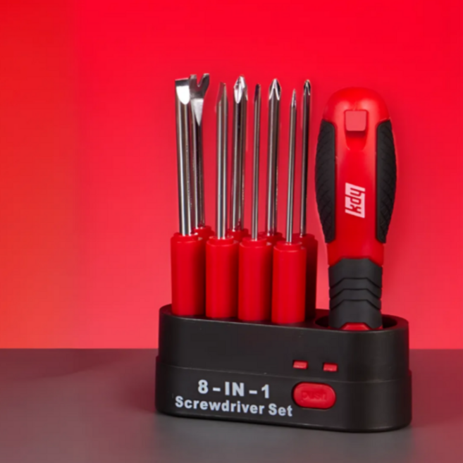 십자 일자 송곳 풀러 파워핸들 8in1 Kdy 드라이버 세트