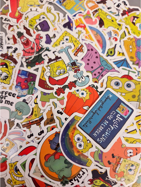 네모바지 스폰지밥 조각스티커 100조각세트 리무버블스티커, 1개, 기본스폰지밥