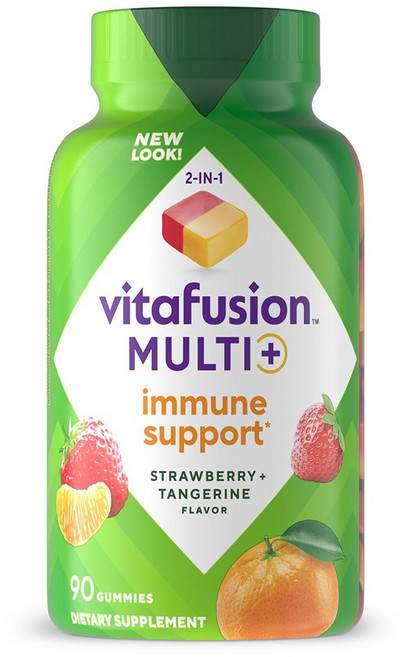 비타퓨전 Multi+ 이뮨 서포트 스트로베리 탠저린 구미, 1개, 90정