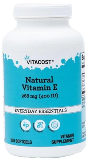 비타코스트 내추럴 비타민E 400IU Vitacost Natural Vitamin E, 1개, 1개, 250정 - 쿠팡