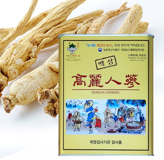 푸른들판 6년근 건삼 피부직삼 1등급 300g 말린 인삼 뿌리 인삼차, 1개, 25뿌리, 1개