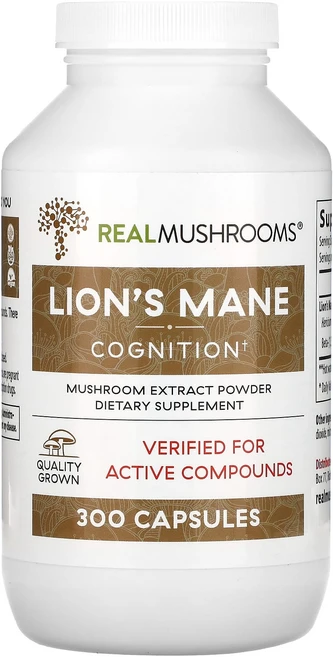 리얼머쉬룸스 노루궁뎅이버섯 300캡슐, 1개, 300정 - 쿠팡