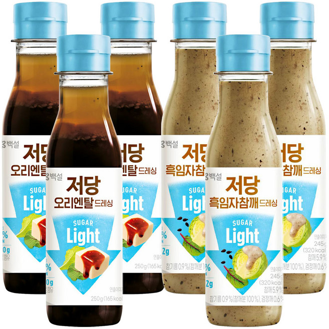 백설 저당드레싱 (오리엔탈+흑임자참깨), 3세트, 495g