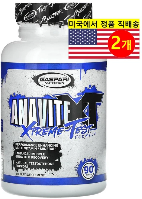 Gaspari Nutrition 아나티브 익스트림 Anavite X Extreme, 90정, 2개 - 쿠팡
