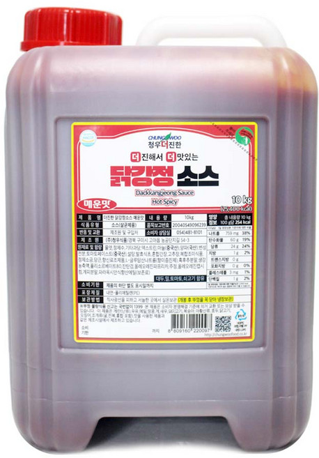 청우 닭강정 매운맛소스 10kg, 1개