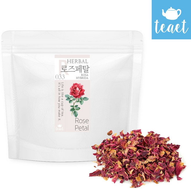 티에 로즈플라워 잎차 리필, 50g, 1개입, 1개